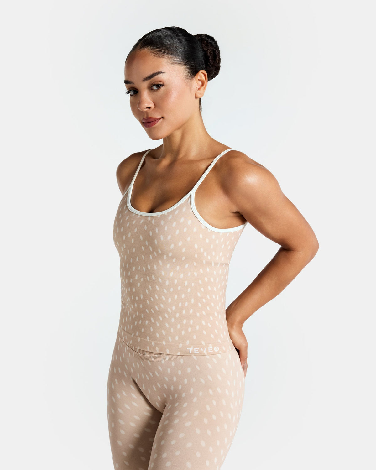 Contrastline Cami Top "Bambidots Chestnut"