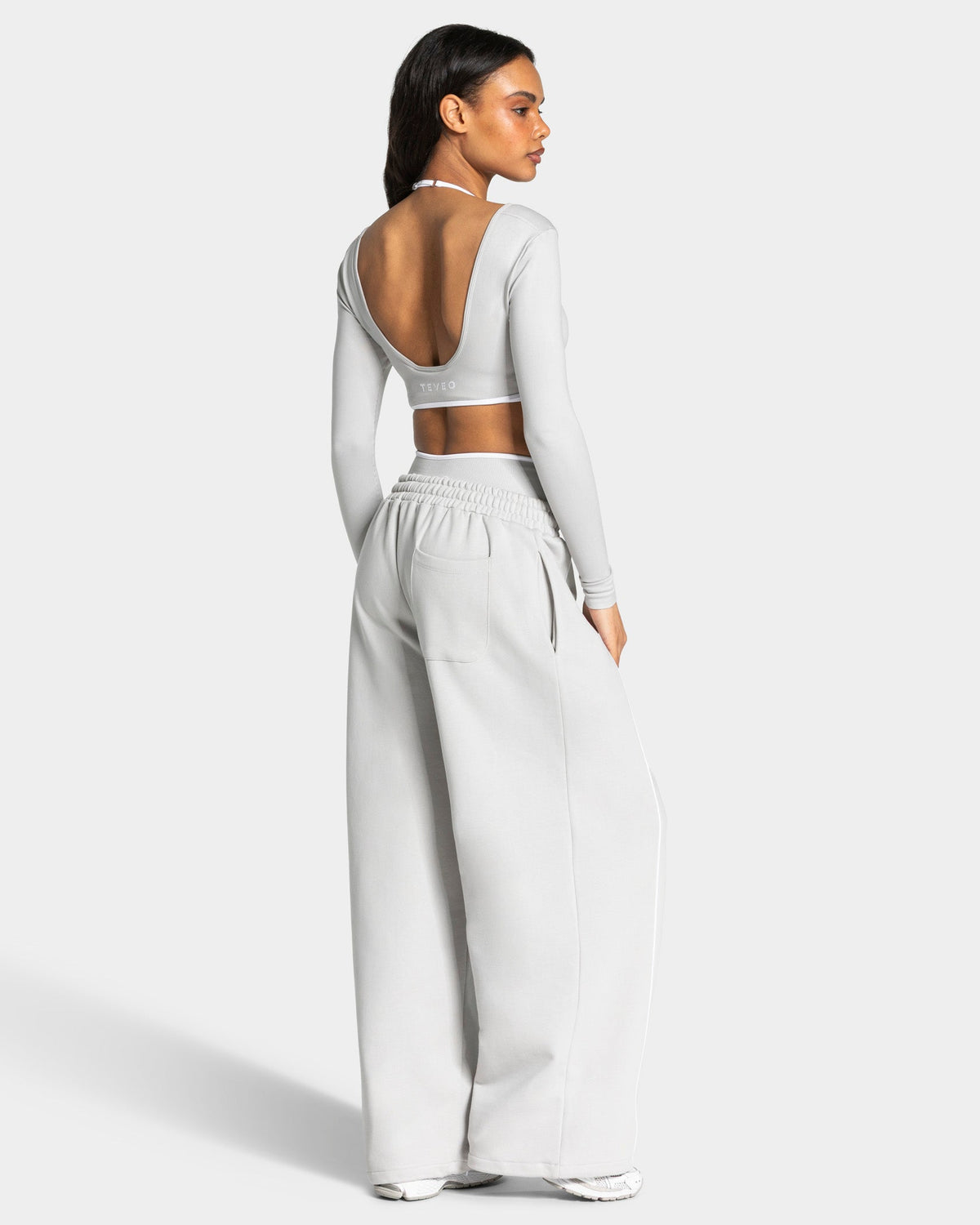 Pantalon de jogging Wide Leg Contrastline « Moon »