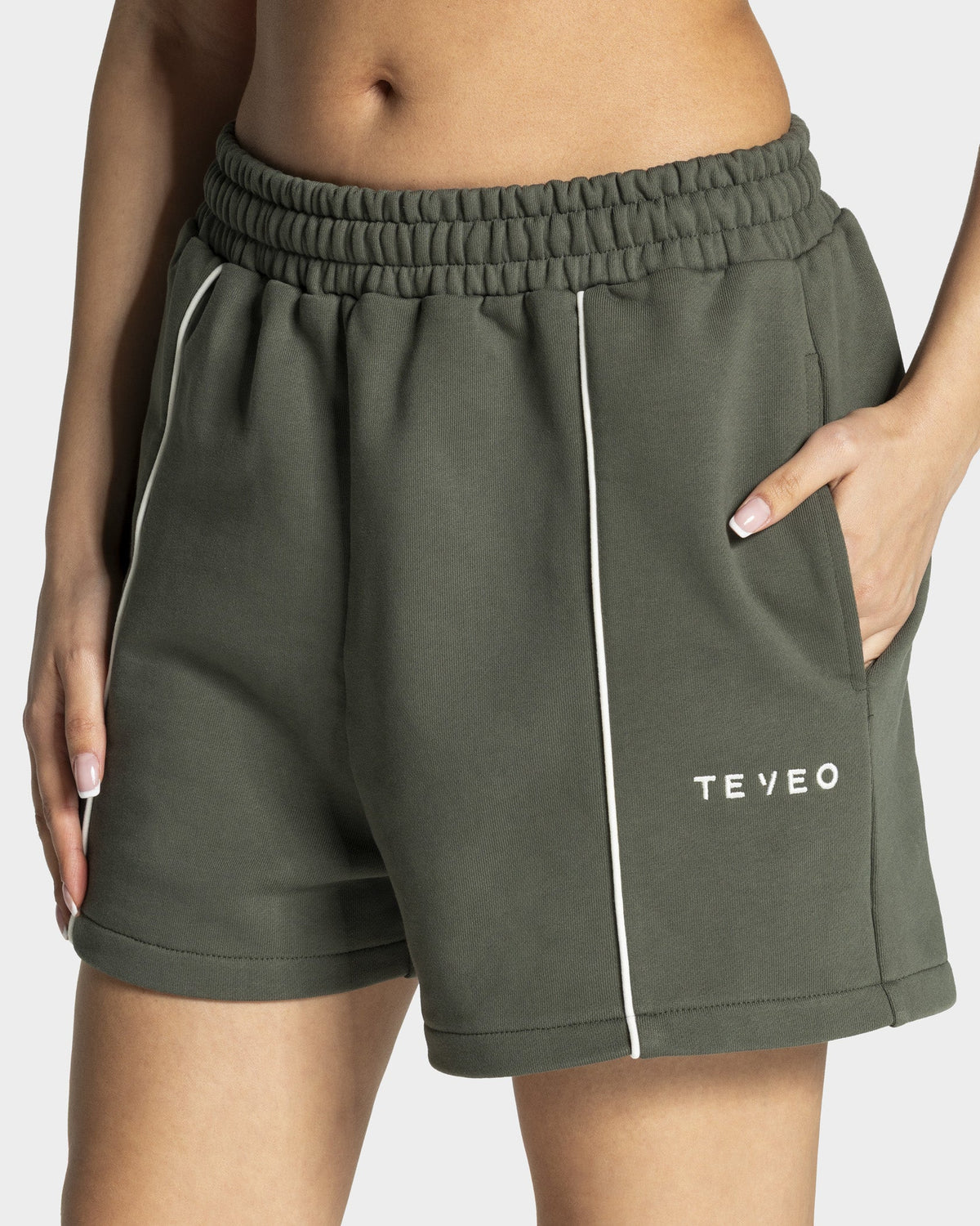 Short oversize Contrastline « kaki »