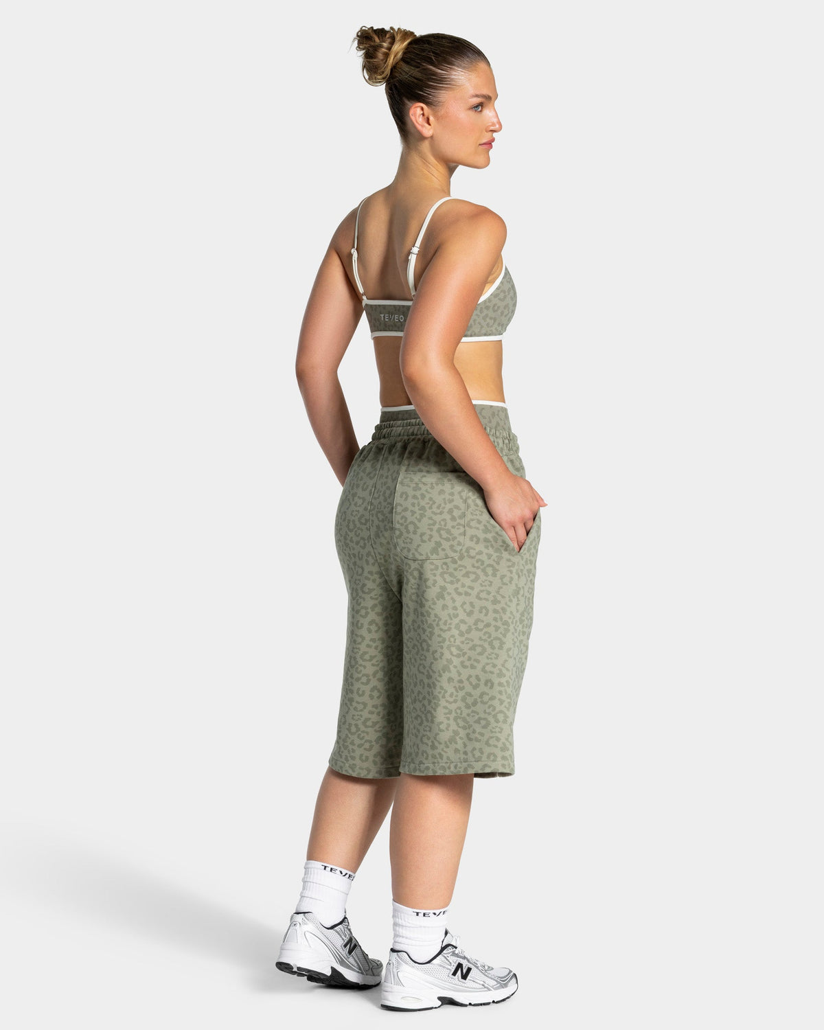 Jort oversize Contrastline « Léopard kaki »