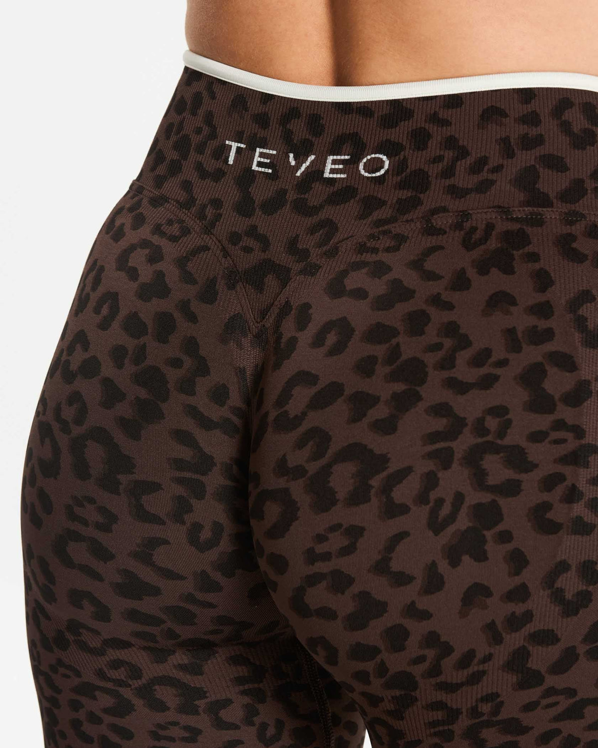 Pantalon Straight Leg Sculpt Scrunch Contrastline coupe longue « Léopard Espresso »