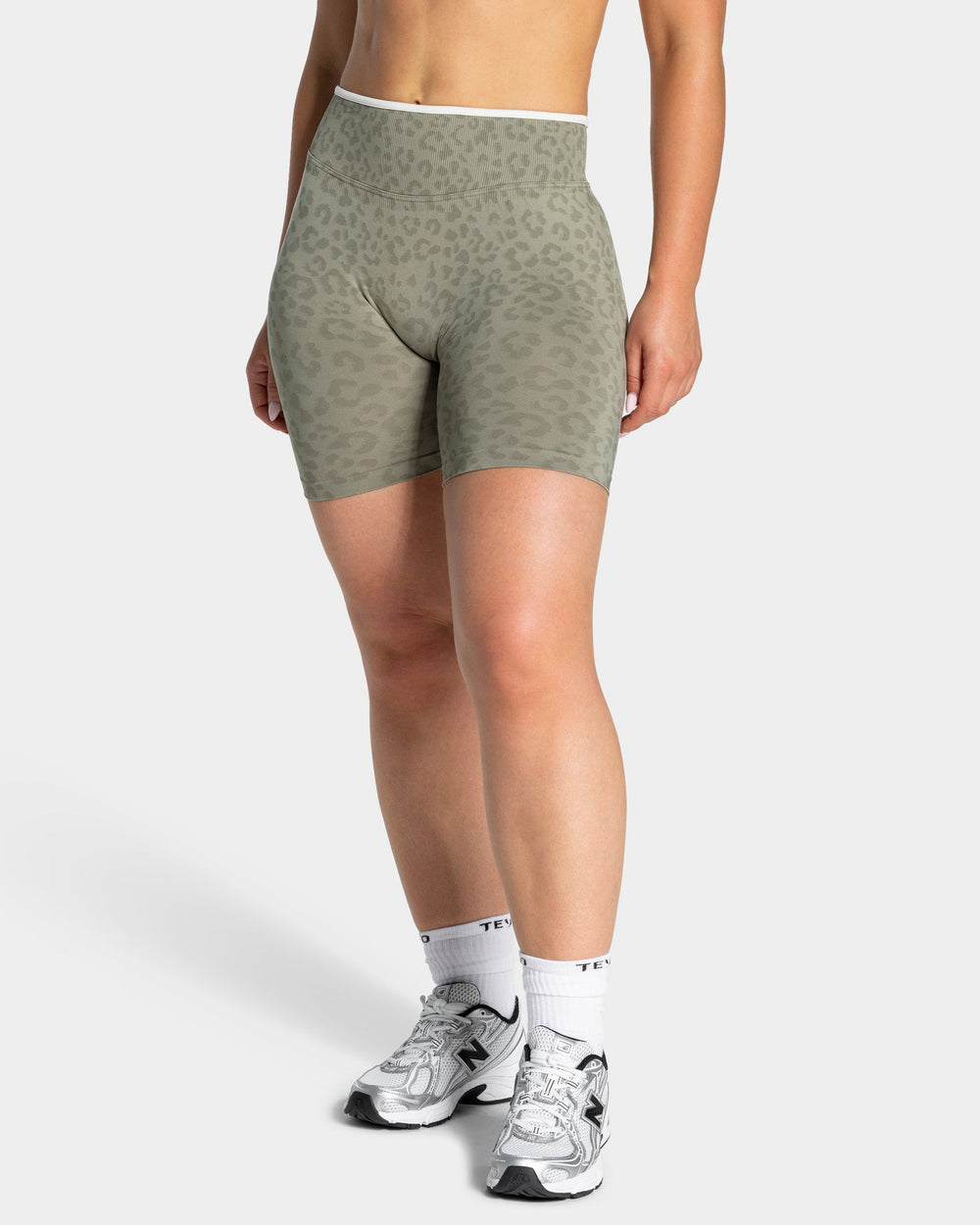 Short Contrastline « Léopard kaki »