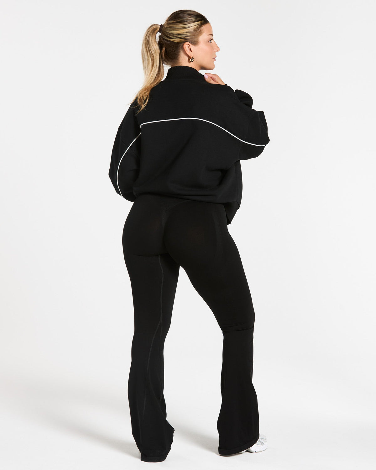 Sweat-shirt zippé Contrastline « noir »