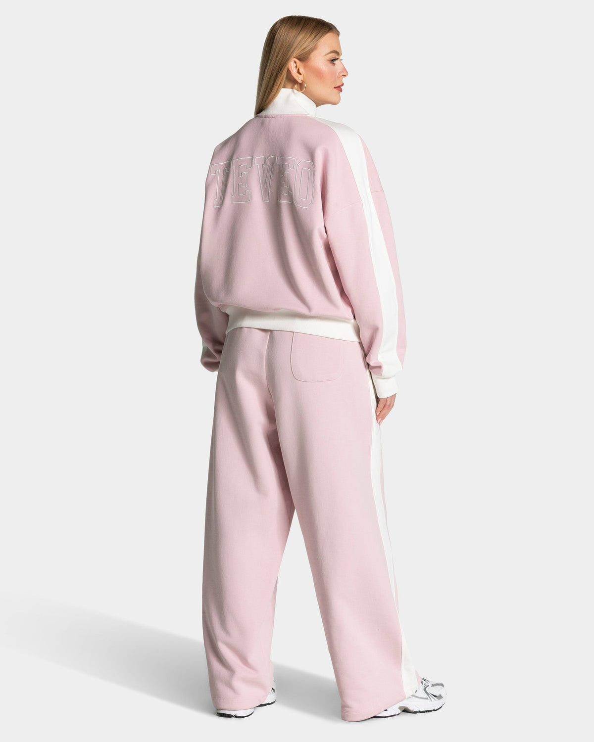 Pantalon de jogging Wide Leg Football « Rose »