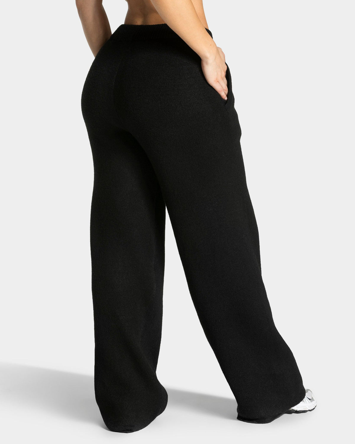 Pantalon jambe droite Knit « Noir »