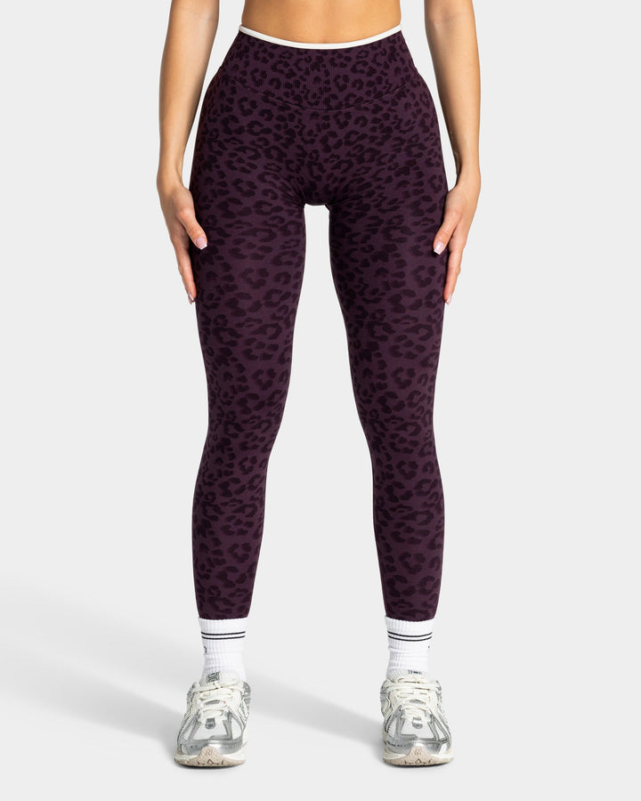 Legging Contrastline « Léopard blackberry »