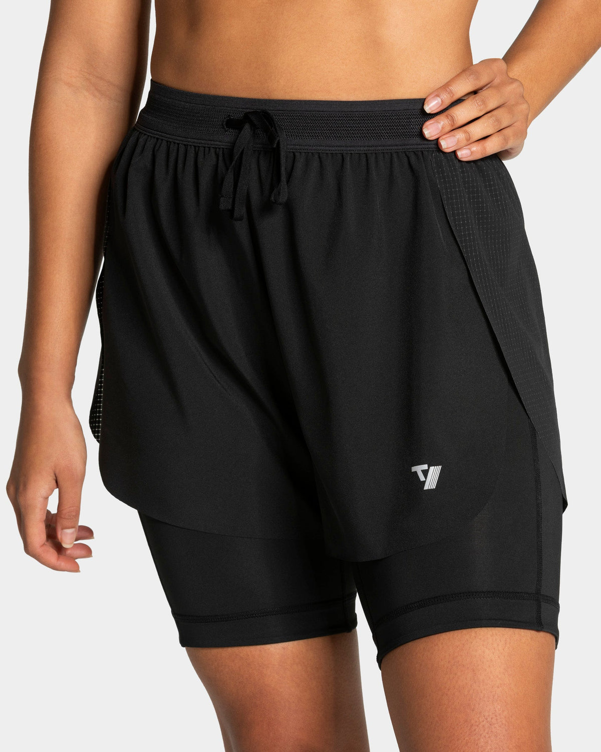 Short 8 pouces 2-en-1 RUN « Noir »