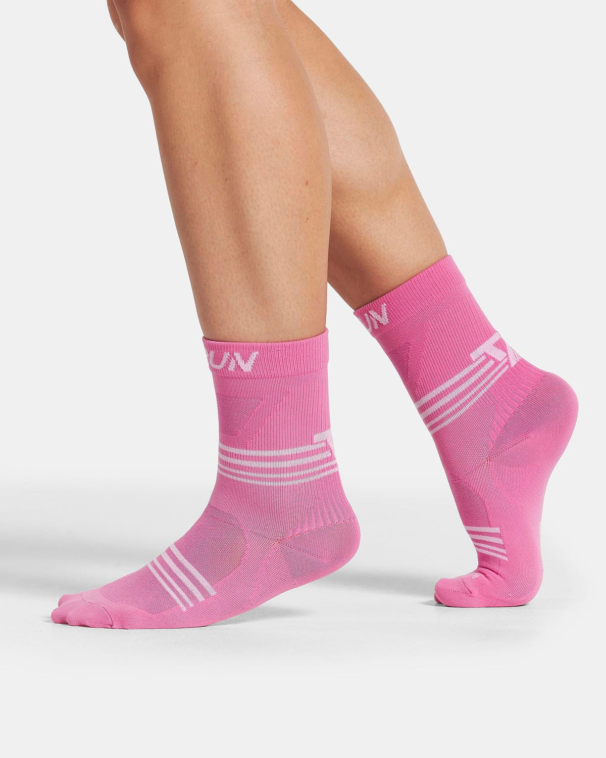 Chaussettes Performance RUN (2 paires) « Boost Pink - blanc »