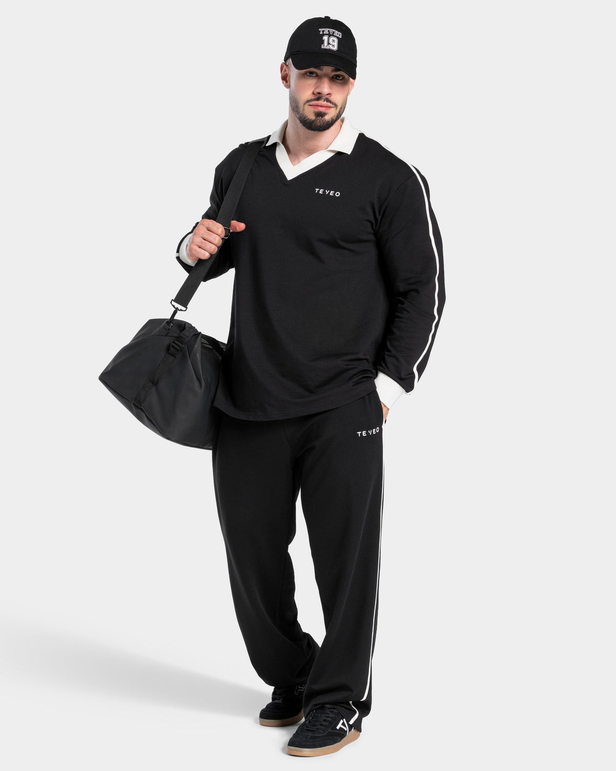 Polo à manches longues Soft « Noir »