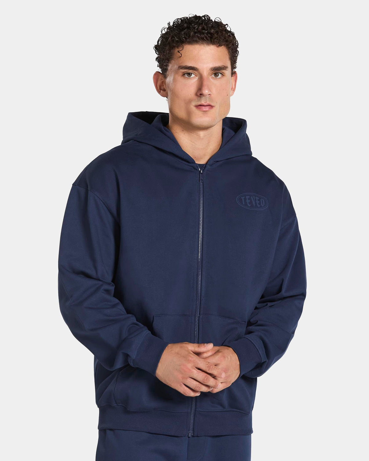 Sweat à capuche zippé Training « Bleu foncé »